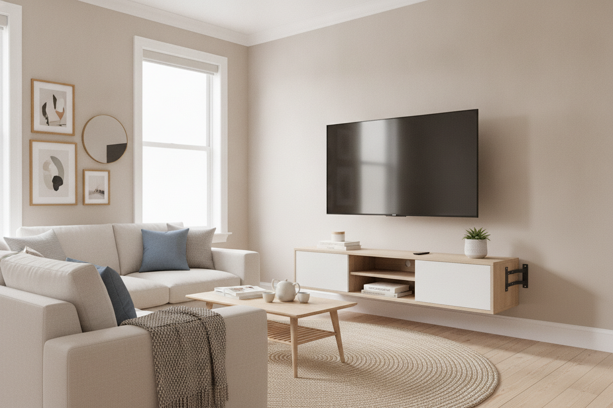 The Rental Hack: Faking It With a Wall Mount TV Stand Walmart Sells