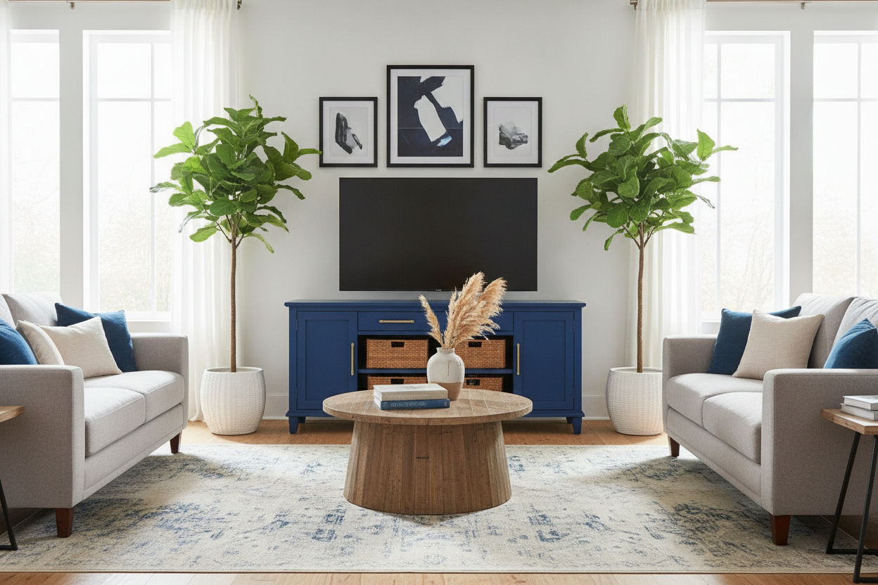 I Finally Found the Costco TV Console Blue Finish Everyone Wants