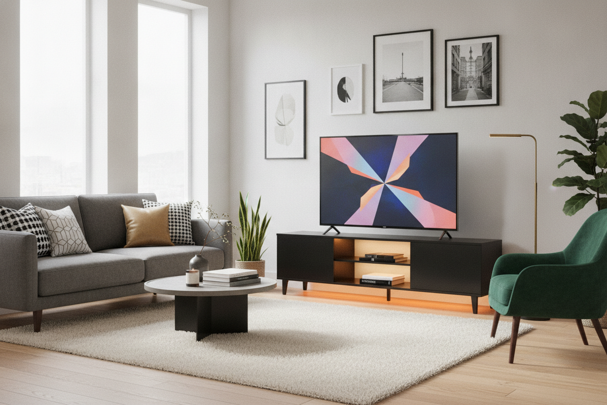 I Caved on a Black TV Stand With LED Lights (And Made It Chic)