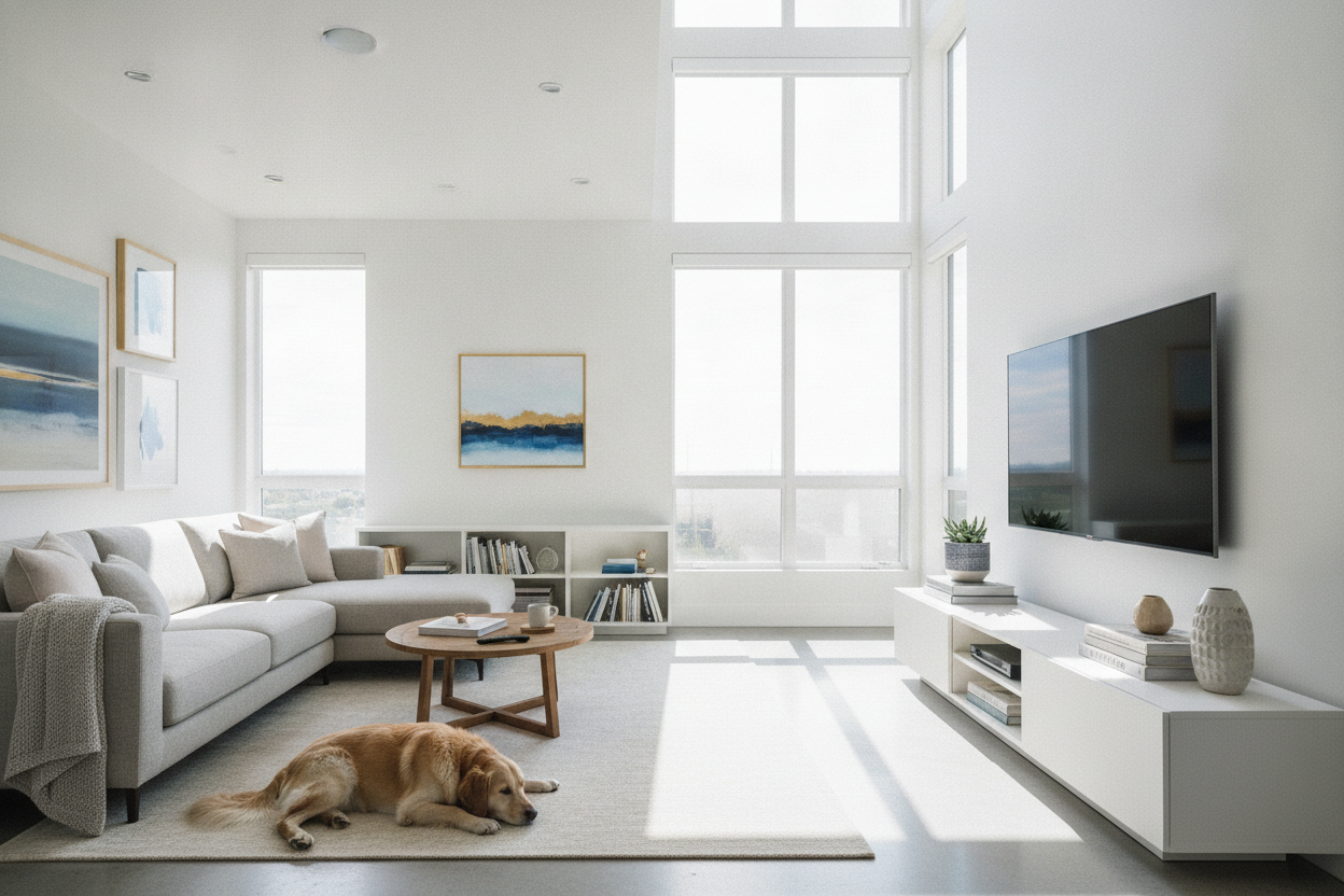 I Traded My Dusty Black Console for a TV Stand in White