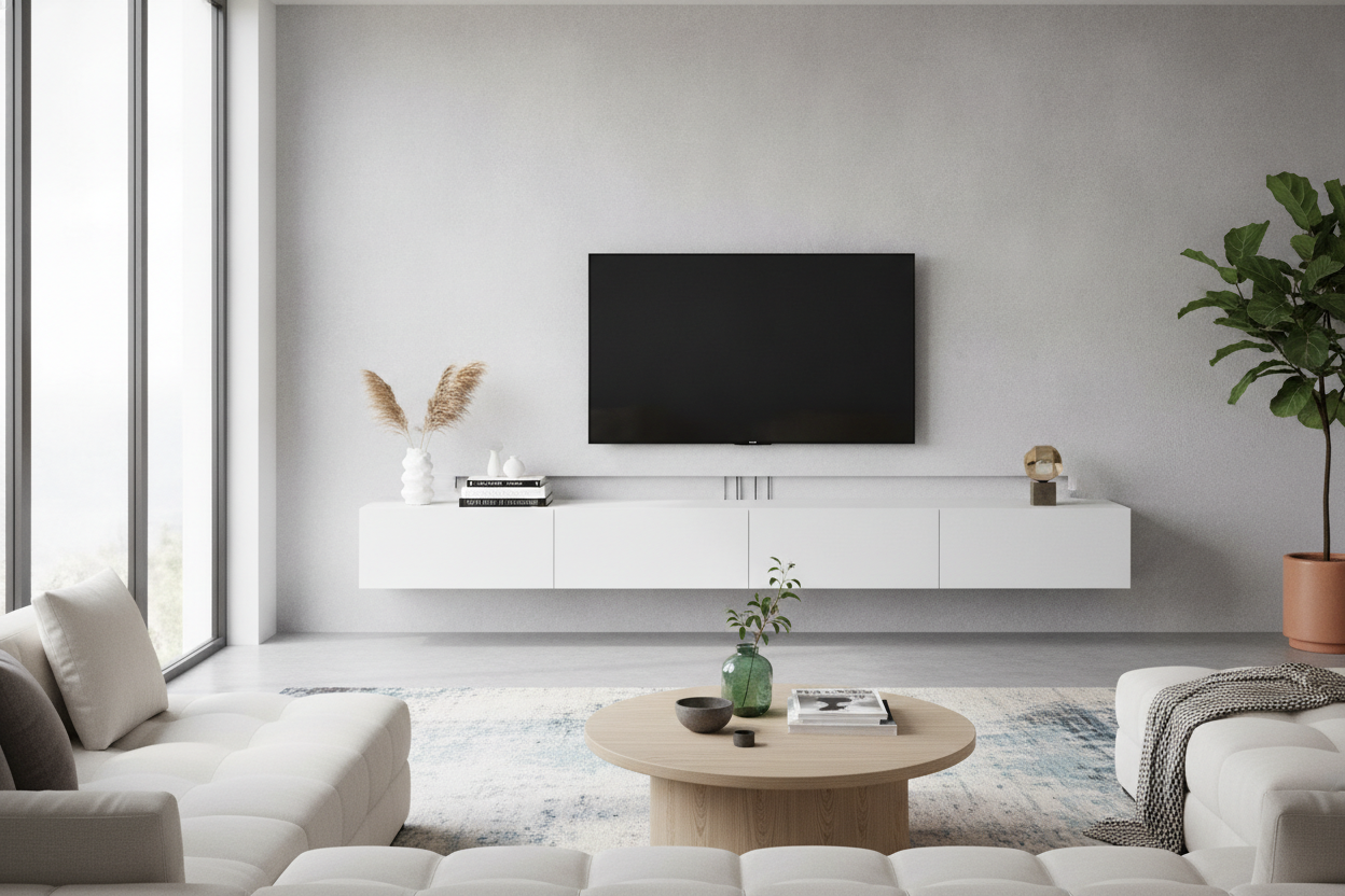 I Finally Mounted a Wayfair Floating TV Stand (And Hid Every Cable)