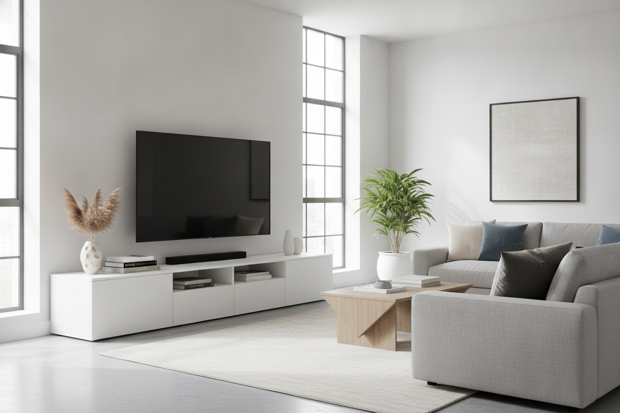 The 'Giant Black Box' Cure: Why You Need a 75 Inch TV Stand White