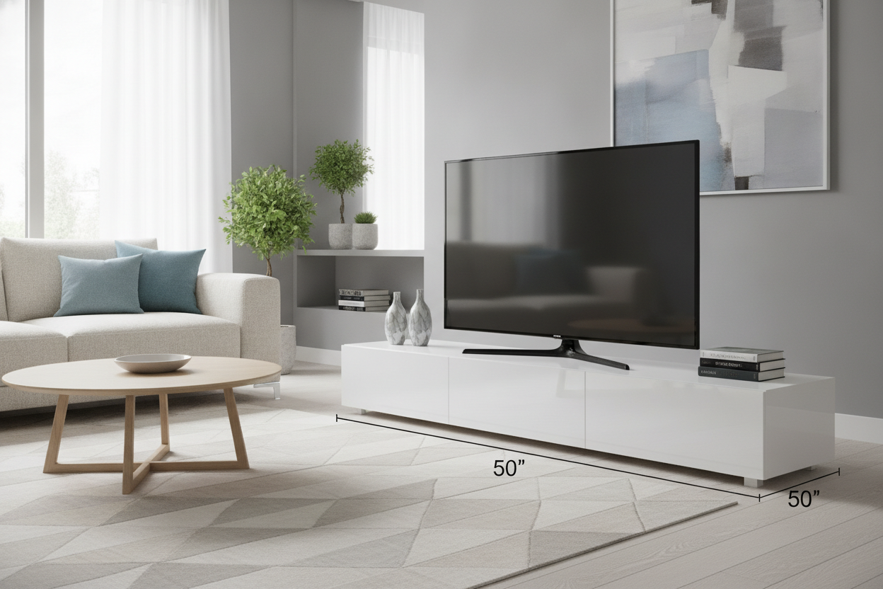 Your TV Looks Top-Heavy on That White 50 Inch TV Stand