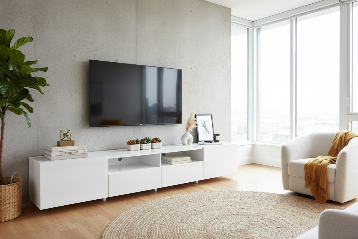 Why Your Console Looks Naked (And White TV Stand Decor Ideas to Fix It)