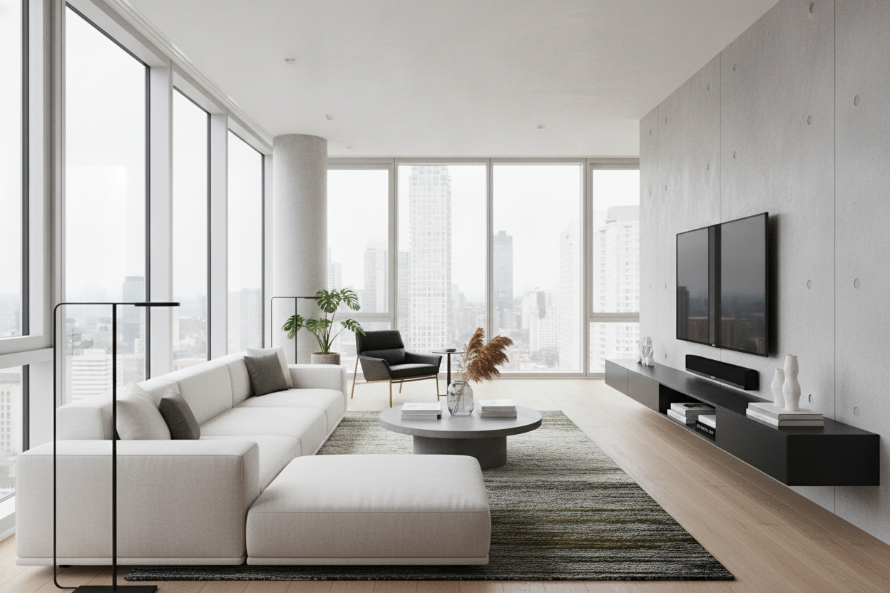 How Black Floating TV Stands Fixed My 'Bowling Alley' Room