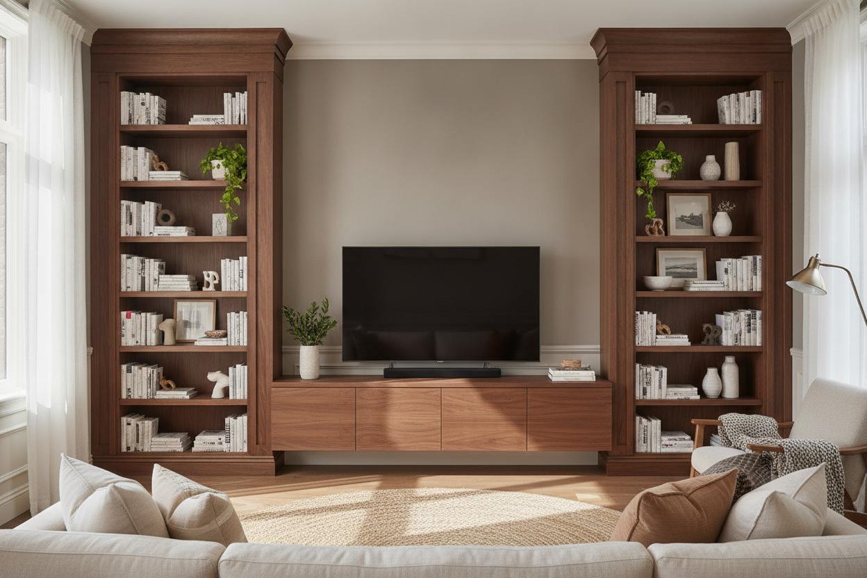 Can TV Stands With Matching Bookshelves Look Like Real Built-Ins?