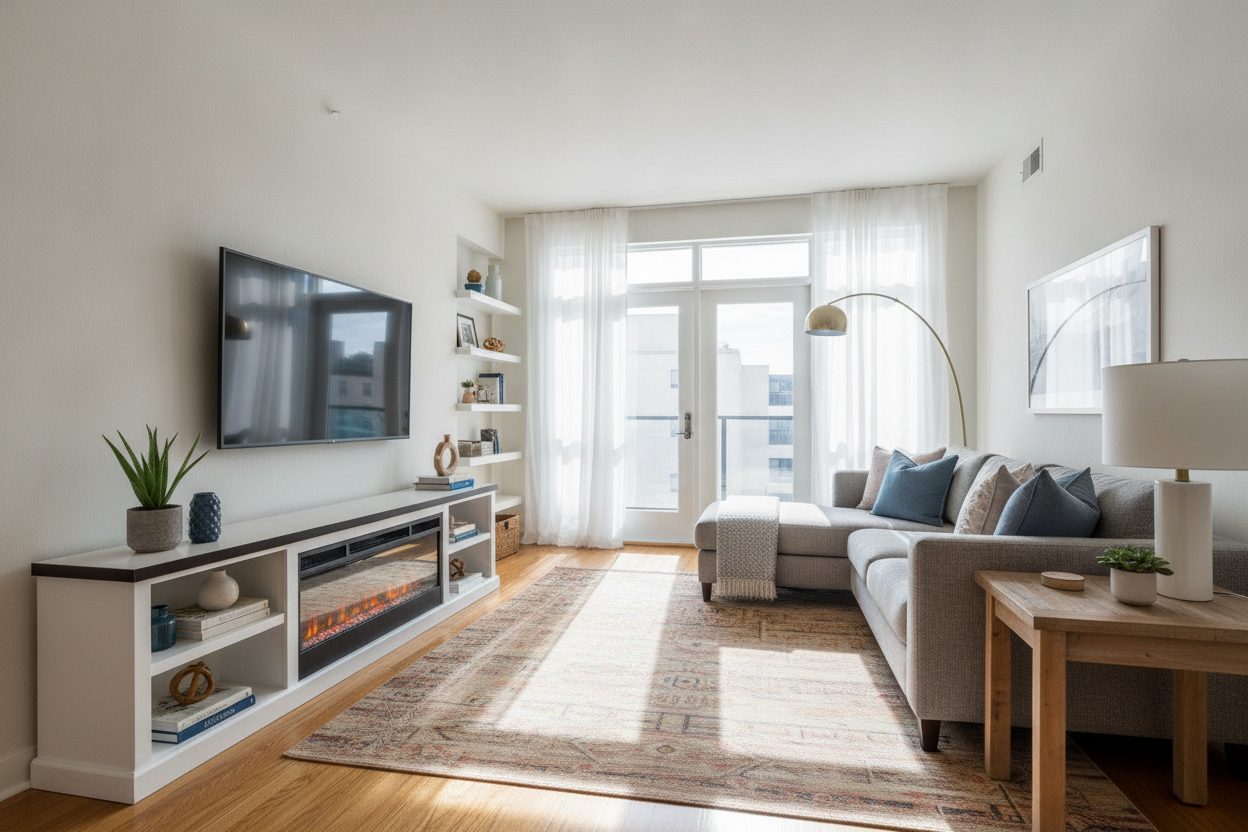 Why the Best Fireplace TV Stands Fixed My 'TV Too High' Regret