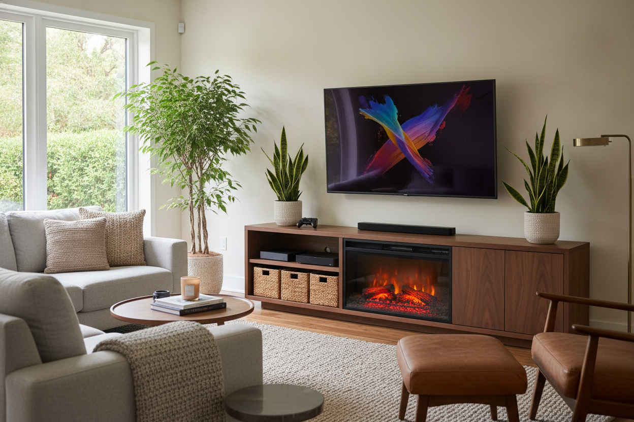 Will a Fireplace in TV Consoles Actually Melt Your Screen?