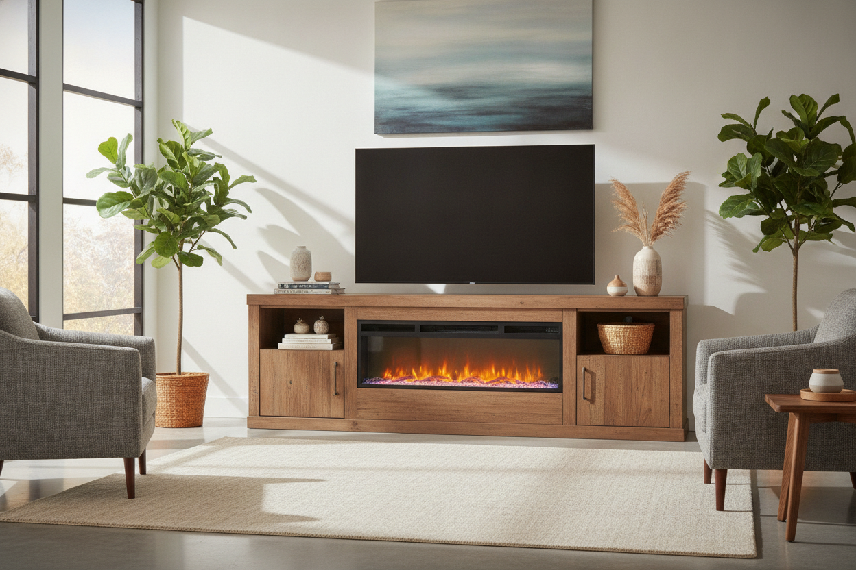 Why I Skipped Wayfair for an Electric Fireplace TV Stand at Menards