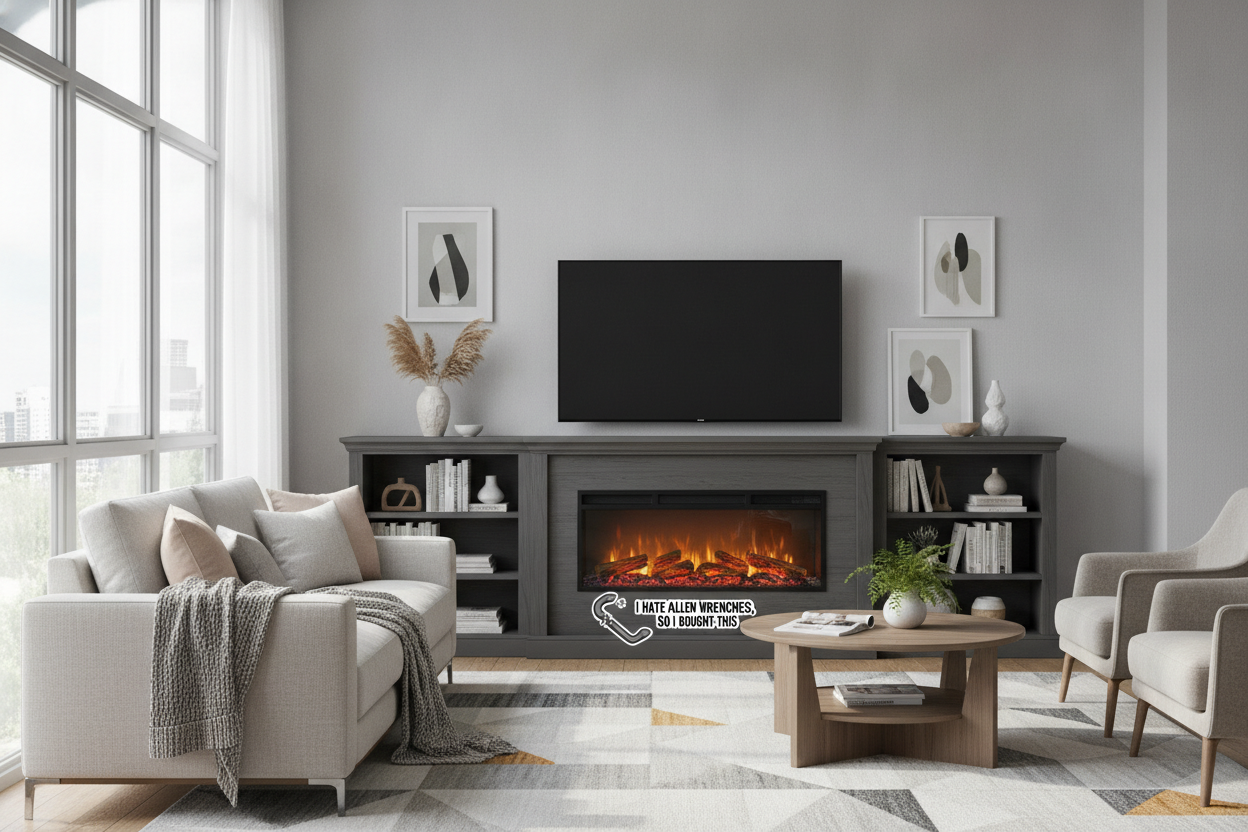 I Hate Allen Wrenches, So I Bought an Assembled Fireplace TV Stand
