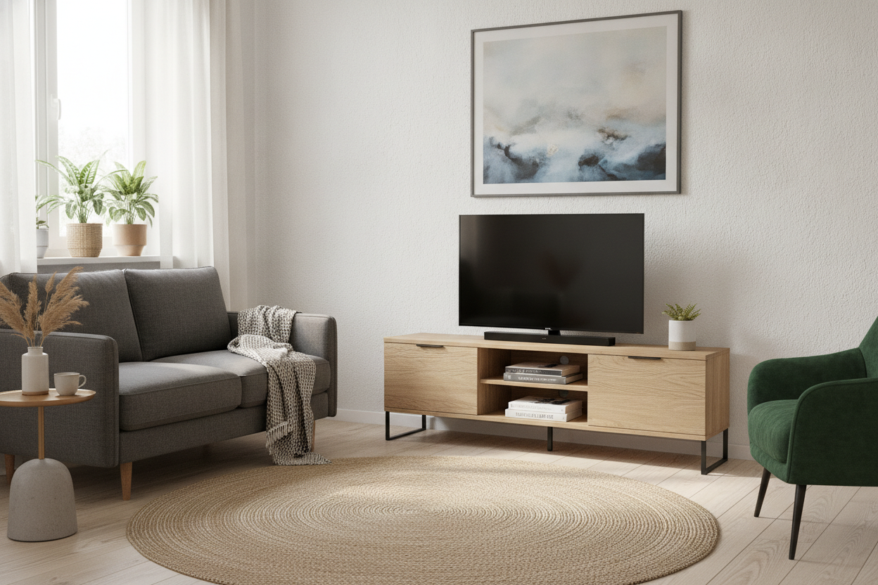 Can a 43 Inch TV Stand Actually Look Good in an Adult Apartment?
