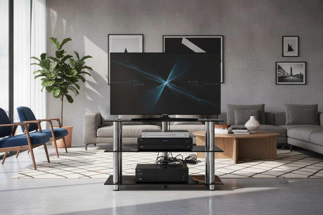 Your Black Glass TV Stand Looks Like a 2004 Best Buy (Here's Why)