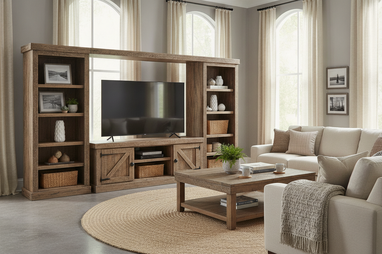 Is the Trinell Entertainment Center Too Rustic for Normal Homes?
