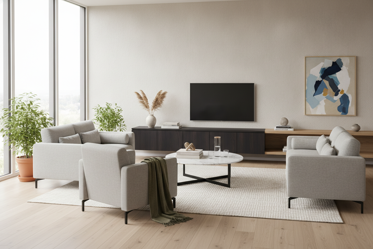 Stop Matching Your TV Stand Color to Your Coffee Table