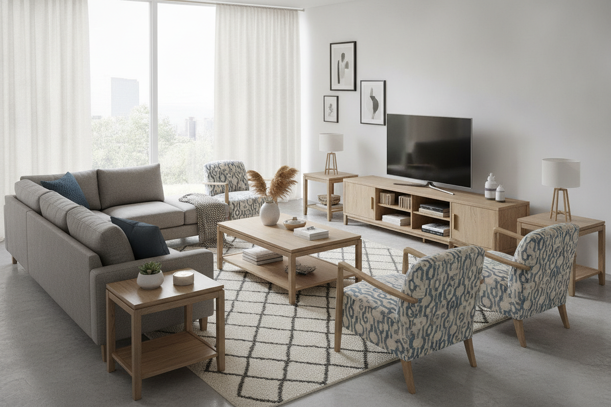 Why a 4-Piece Living Room Table Set With TV Stand Actually Makes Sense