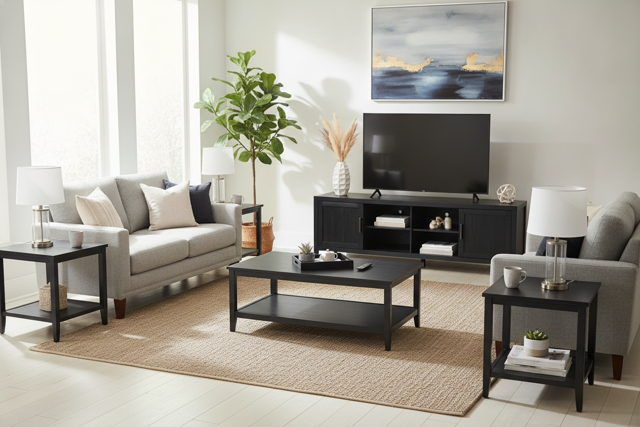 Why I Swear By a 4 Piece TV Stand and Coffee Table Set