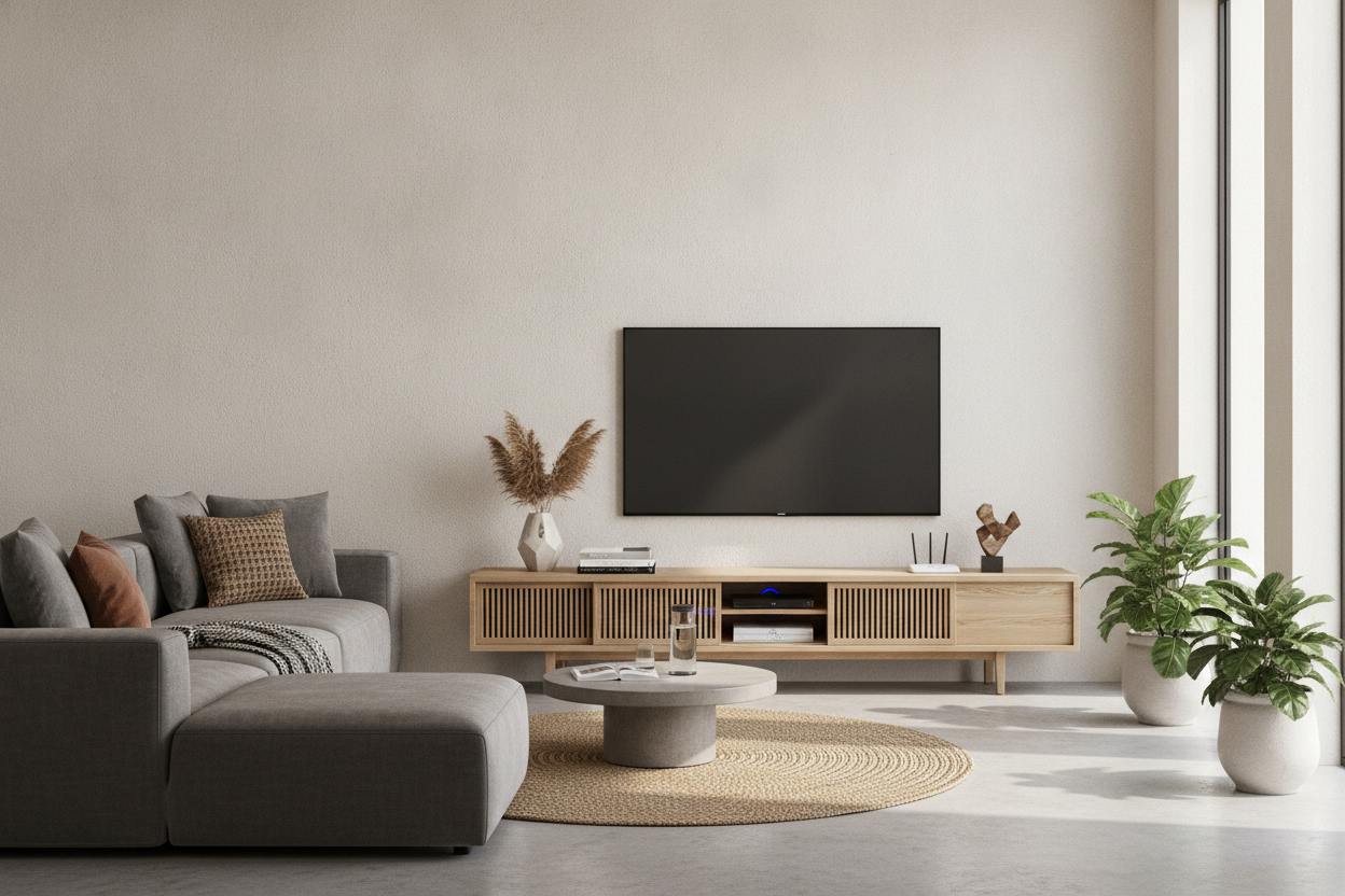 I Finally Hid My Ugly Router in a Low Media Cabinet With Doors