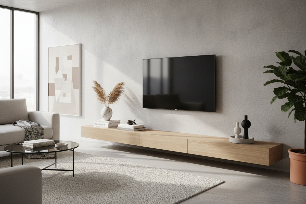 Does a Bench Under Mounted TV Actually Look Good? (I Tried It)
