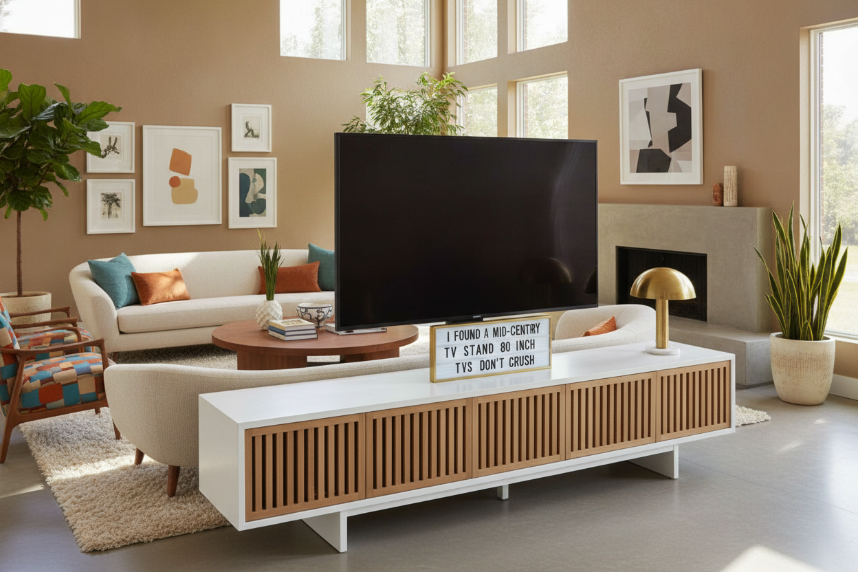 I Found a Mid Century TV Stand 80 Inch TVs Don't Crush