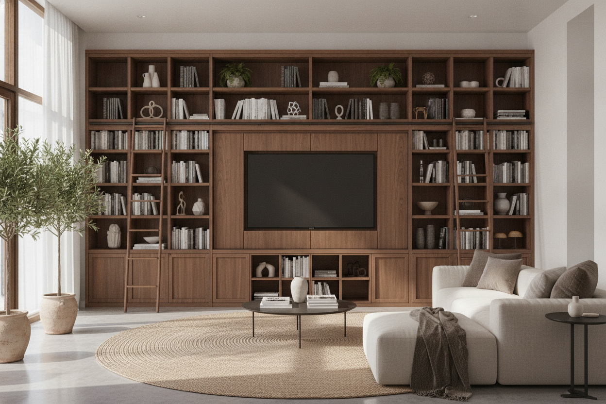 I Camouflaged My Giant TV With a Media Console Bookcase