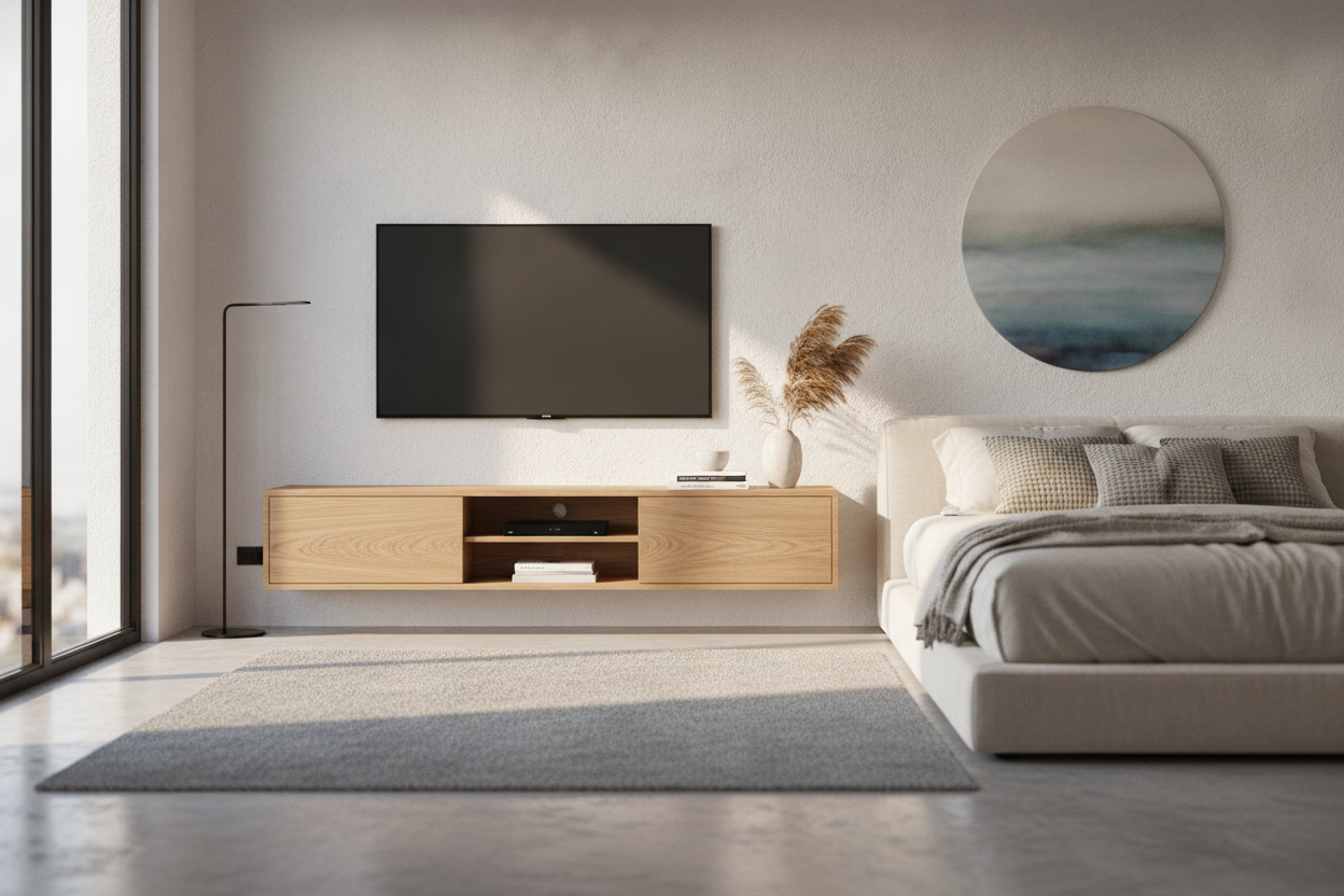 Why a Floating TV Stand 50 Inches Wide Is the Ultimate Bedroom Upgrade