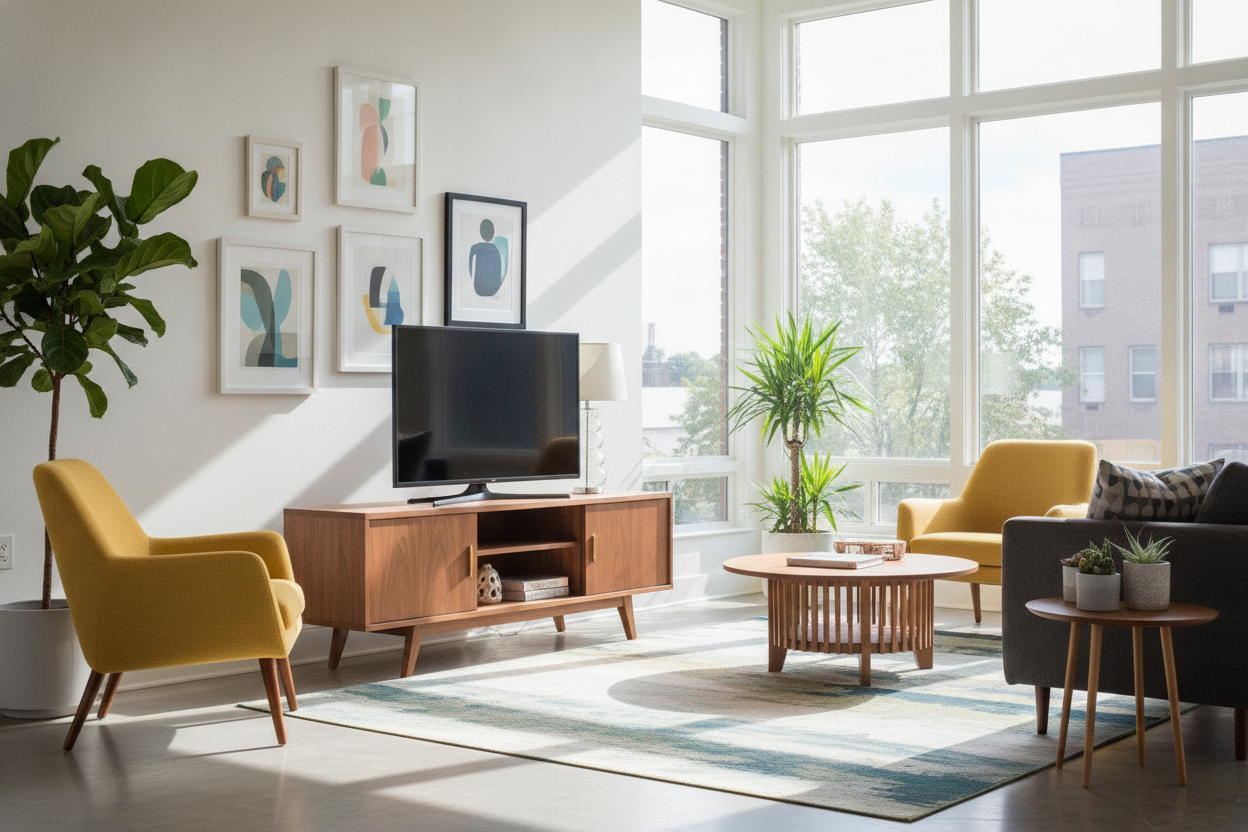 Does a Mid Century Modern Style TV Stand Look Dated Now?