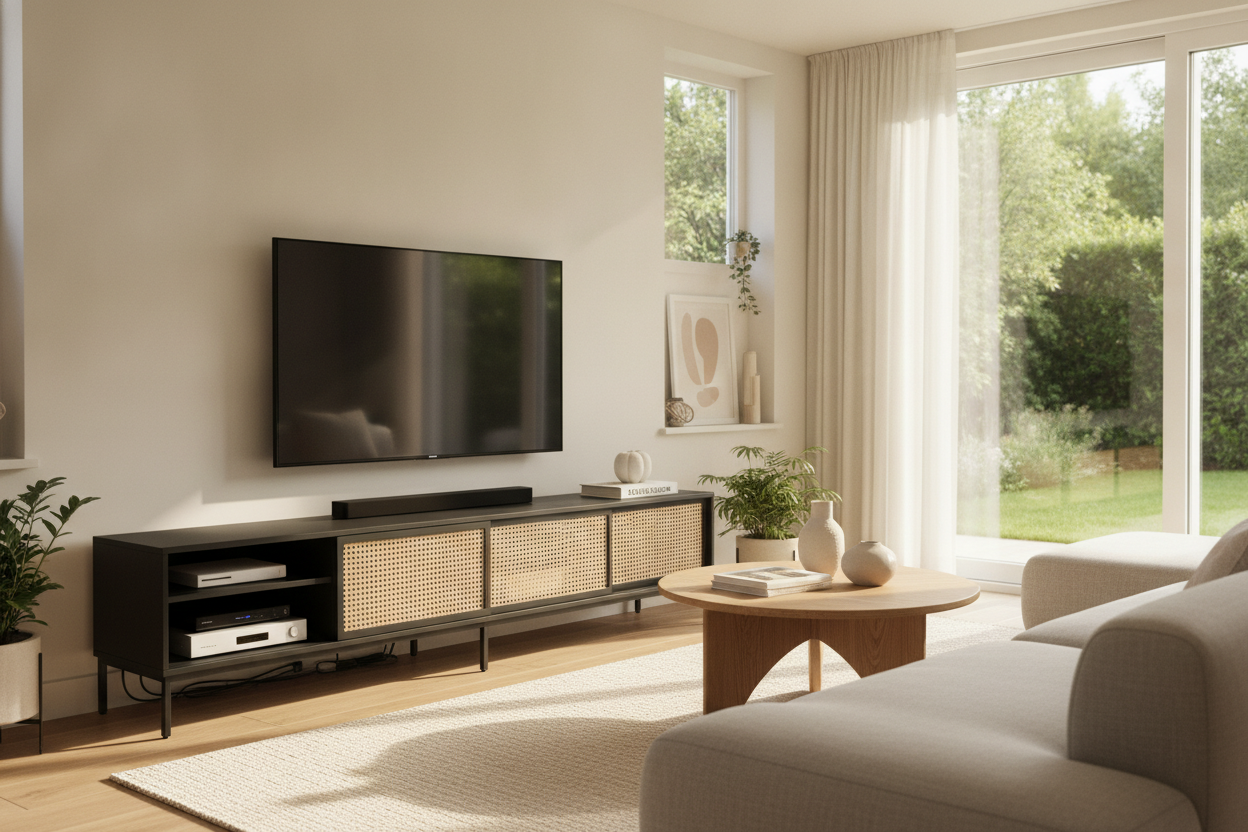 Are Cane TV Stands the Ultimate Hack for Hiding Ugly Tech?