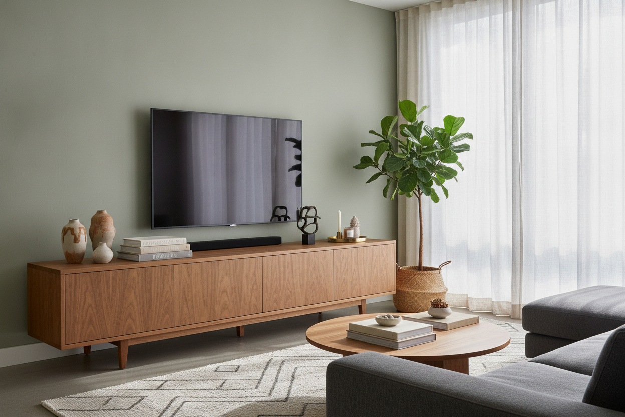 Treat It Like a Credenza: Interior Design for TV Stand Surfaces