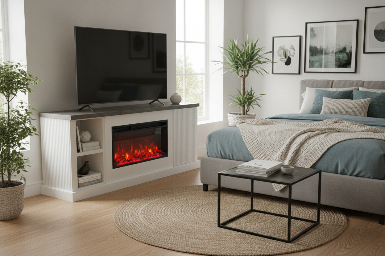 Your Bedroom Needs a 50 Inch Fireplace TV Stand (Seriously)