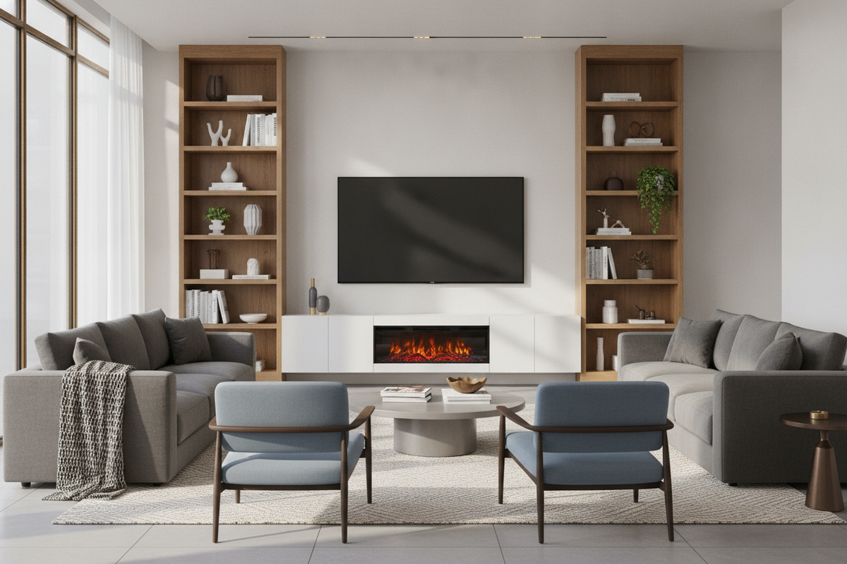 The 3 Measurements You Need for a 63-Inch TV Stand With Fireplace