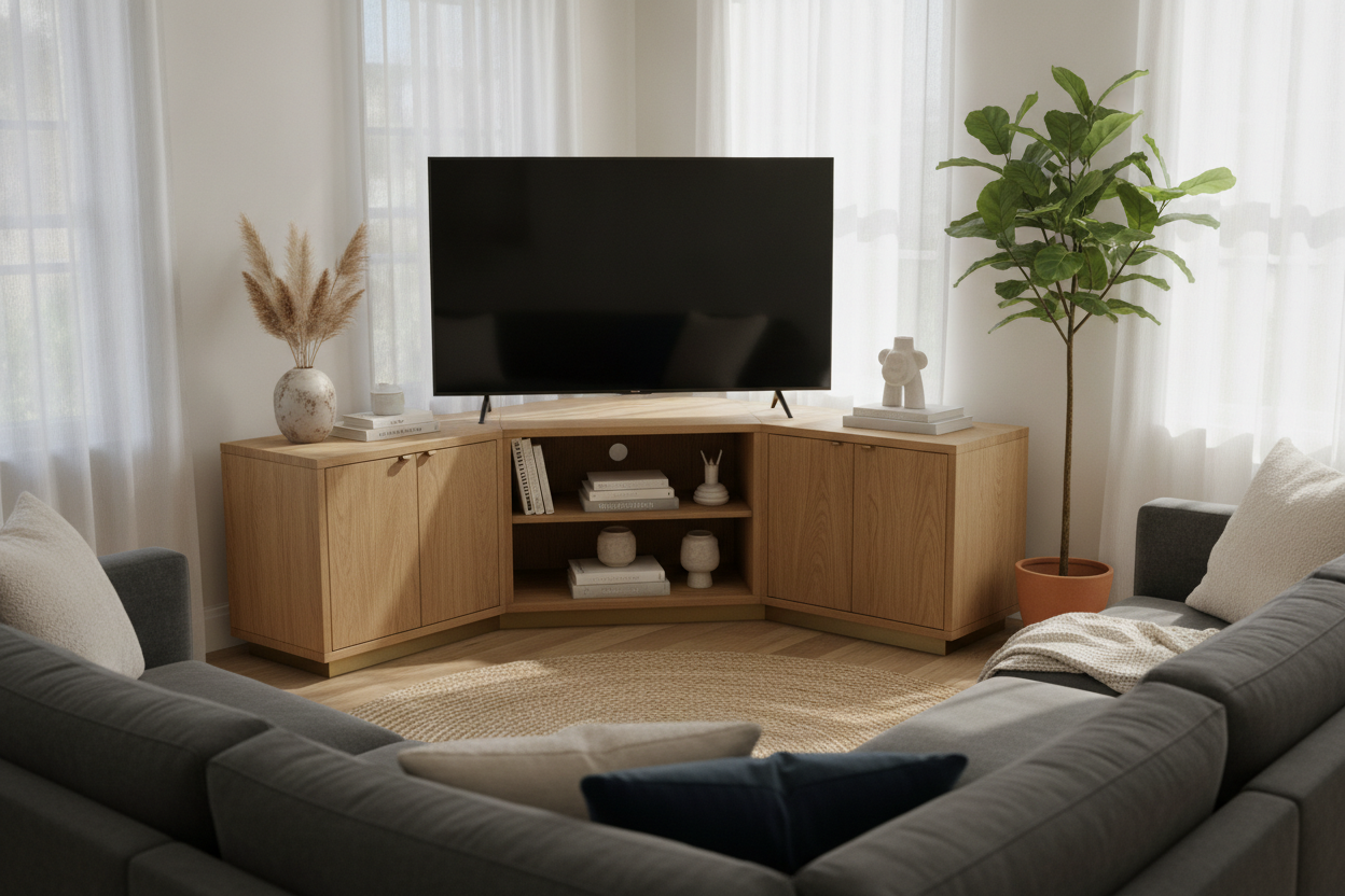 I Gave Up and Bought a Corner TV Console (And I Have Zero Regrets)