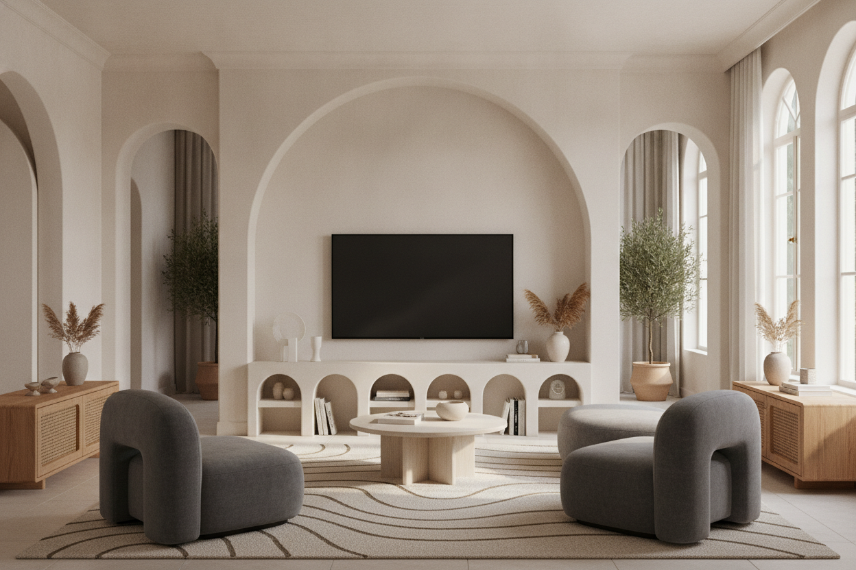 Your Living Room Is Too Boxy (And an Arches TV Stand Fixes It)