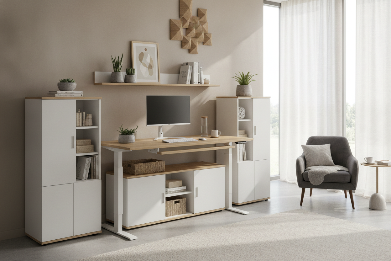 Can a Standing Desk With Cabinets Actually Look Good at Home?