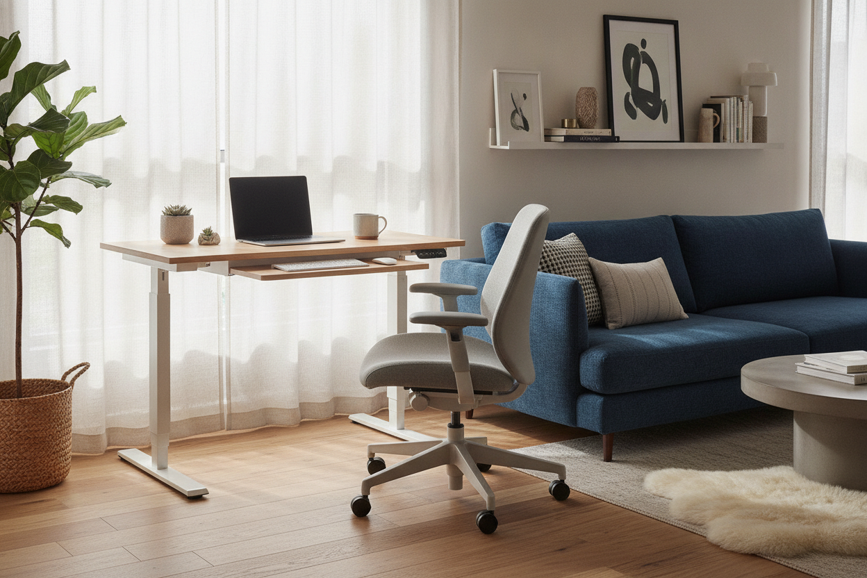 A Sit Stand Rolling Workstation Saved Me From the Spare Room