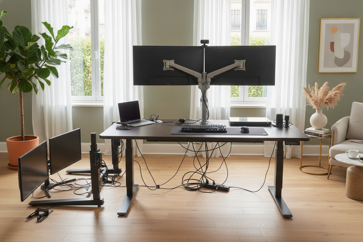Why My Dual Monitors Ruined My First Motorized Standing Desk