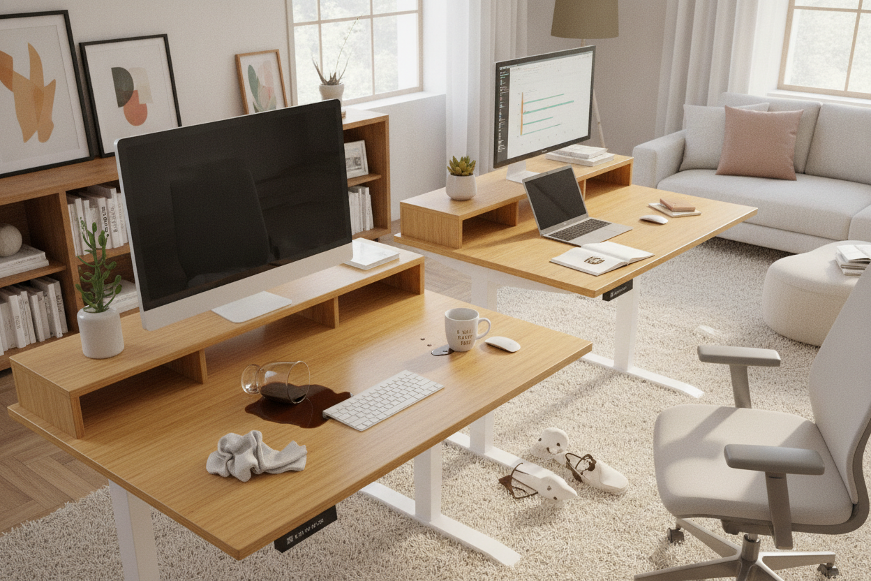 I Spill Coffee Daily. Bamboo Standing Desks Actually Survive It.
