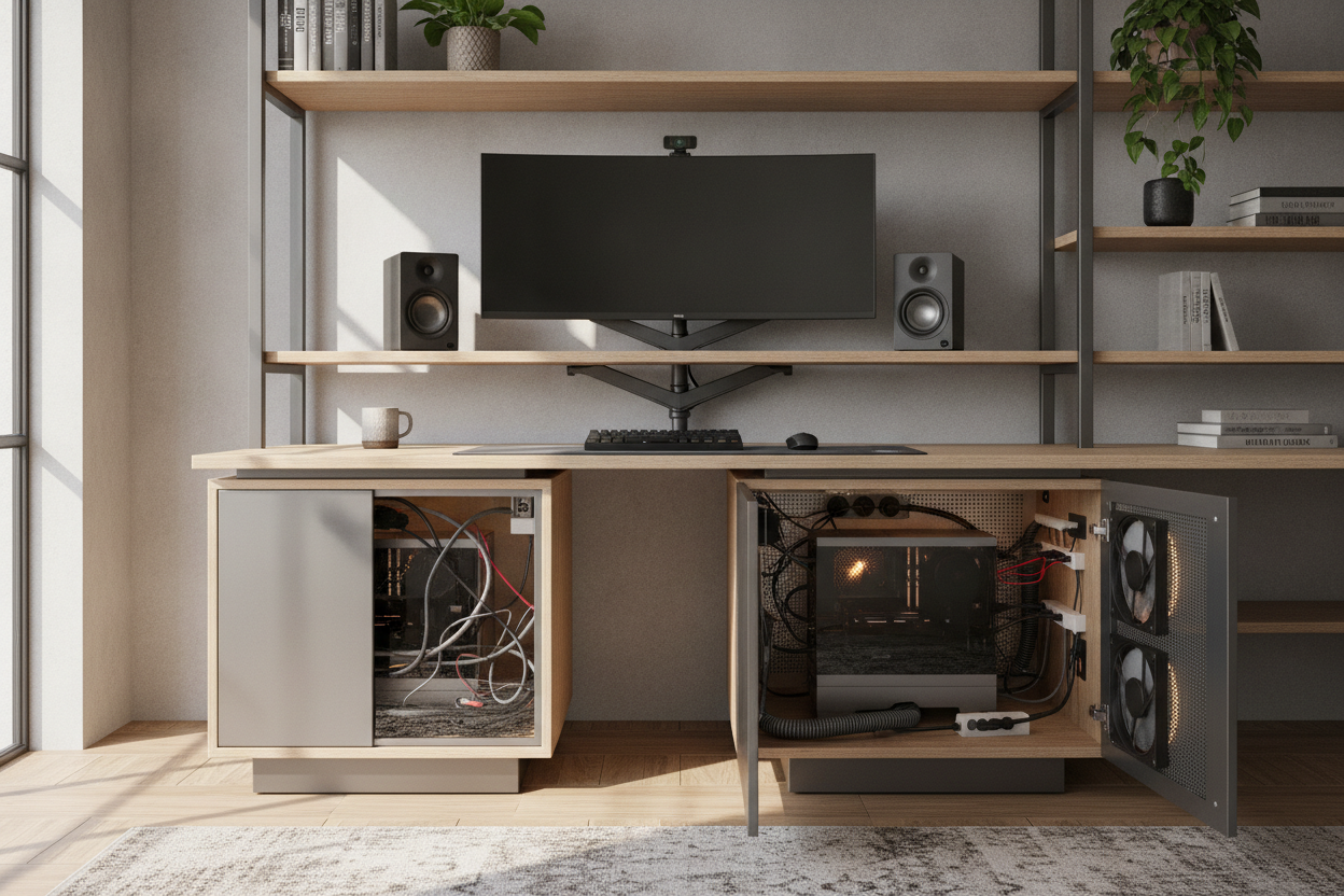 The Danger of Hiding a Computer in Desk Cabinets (And How to Fix It)