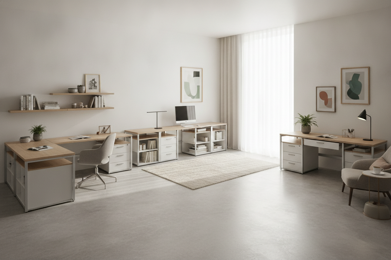 The 3 Layouts You Can Build With a Modular Desk With Drawers