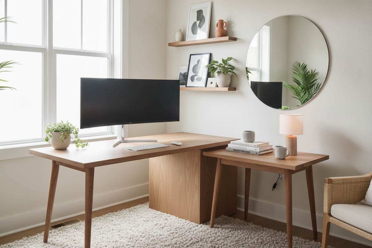 Why I Swapped My L-Shaped Setup for a Desk and Side Table