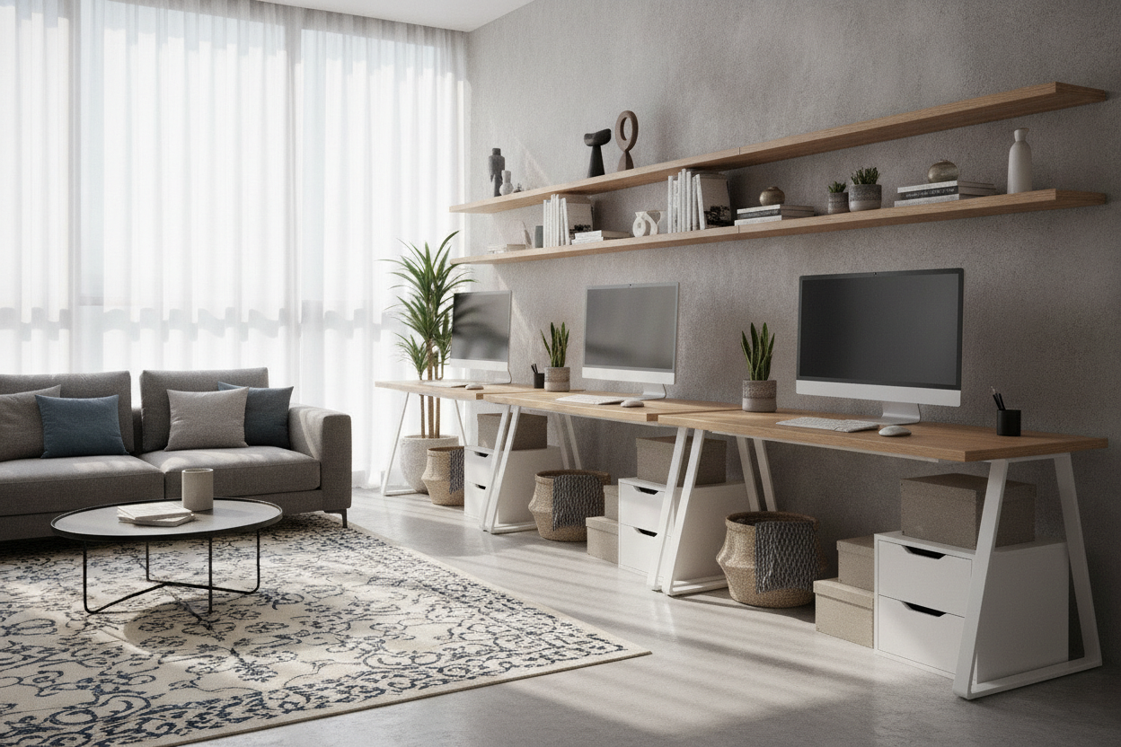 Three Person Desk Planning Guide: Workstation Configurations, Room Fit, and Storage