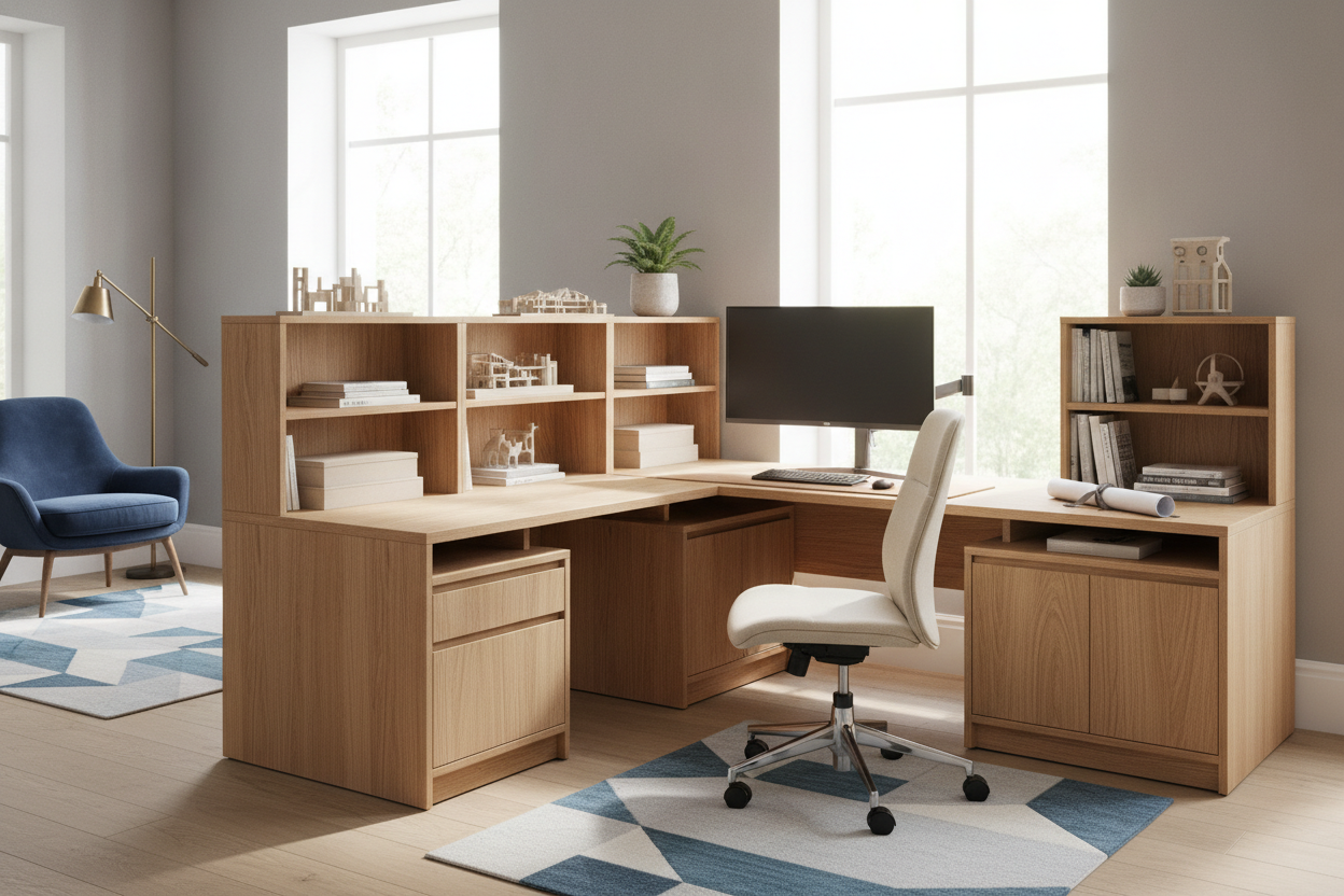 The 50 Corner Desk Blueprint: Compact L-Shaped Layouts, Return Proportions, and Storage Planning