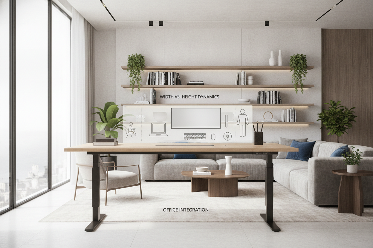 The 50 Inch Standing Desk Blueprint: Width vs. Height Dynamics, Equipment Zoning, and Office Integration
