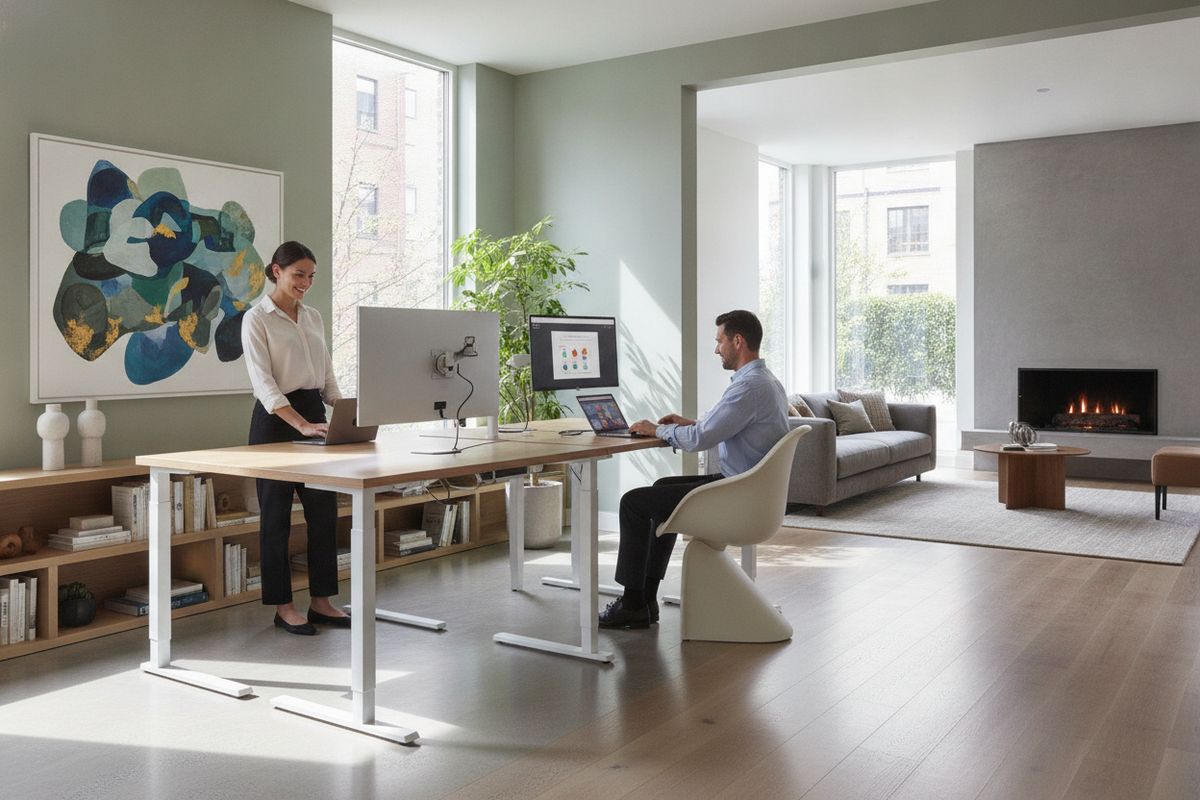 The True Benefit of Sit Stand Desk Workstations: Posture Dynamics, Workflow Energy, and Workspace Integration