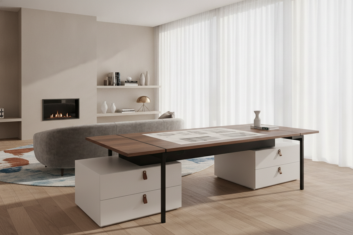 The 72 Adjustable Height Desk Planning Guide: Large-Format Span Dynamics, Storage Integration, and Layout Geometry