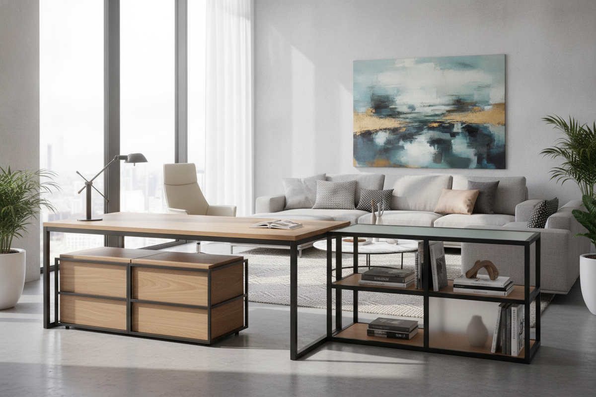 The L-Shaped Desk Frame Architectural Guide: Structural Geometry, Wing Proportions, and Modular Storage Planning