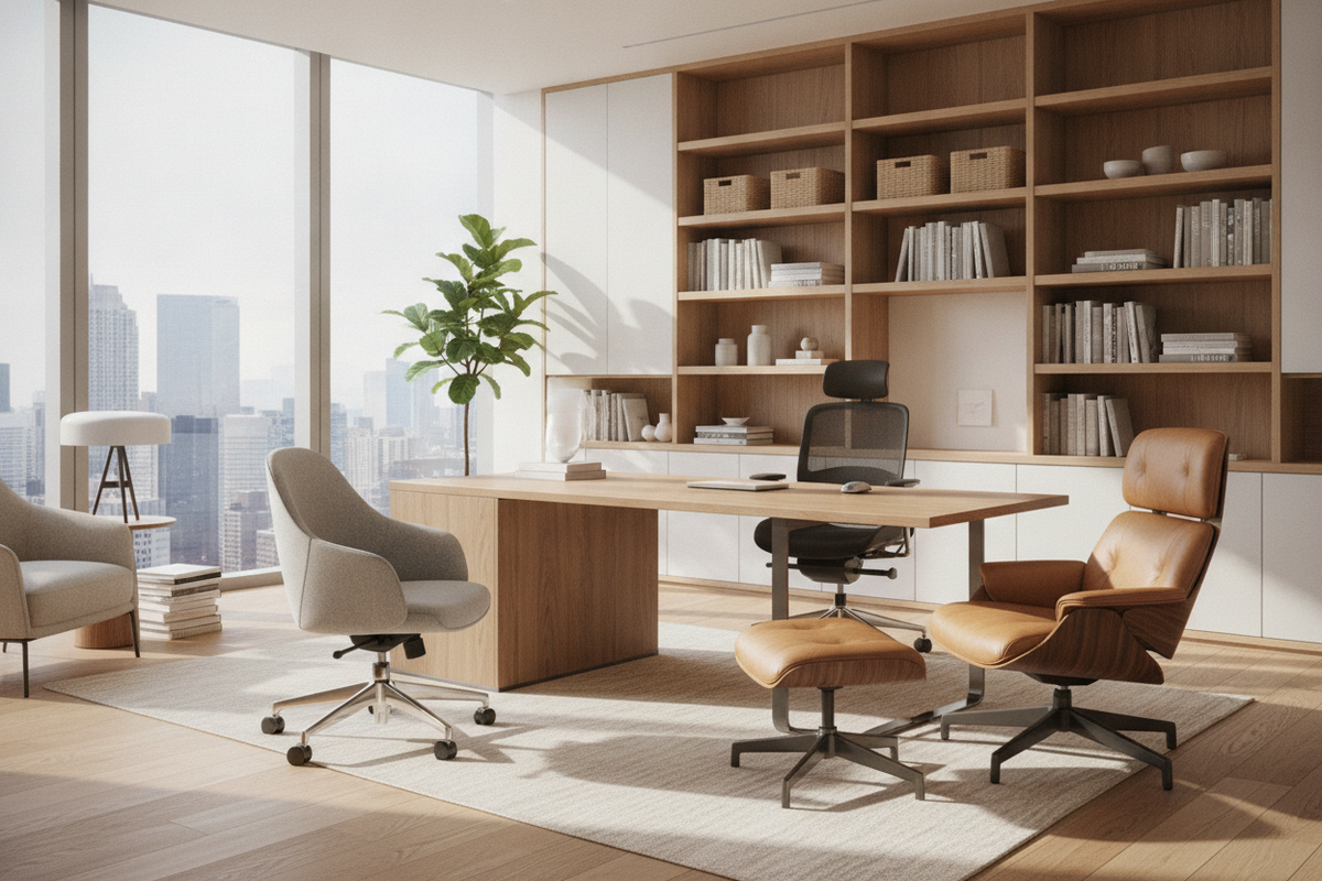 Desk Chairs for Home Office Framework: Ergonomic Profiles, Spatial Sizing, Material Builds, and Storage Integration