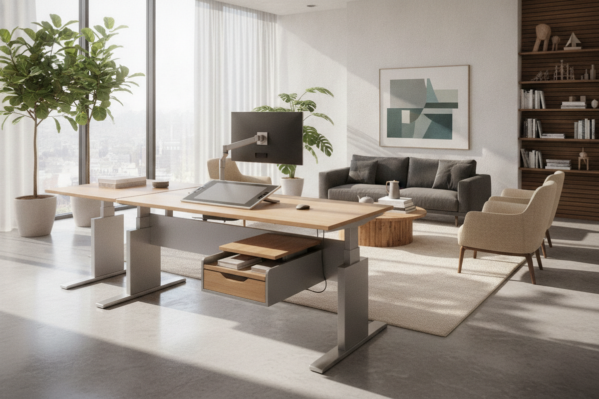 Ergo Standing Desks Blueprint: Kinetic Workstation Archetypes, Posture Geometry, Surface Proportions, and Storage Synergy