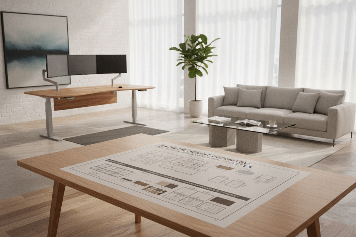 Ergonomic Standing Workstation Blueprint: Kinetic Height Geometry, Spatial Clearance Archetypes, Surface Durability, and Modular Office Storage Synergy