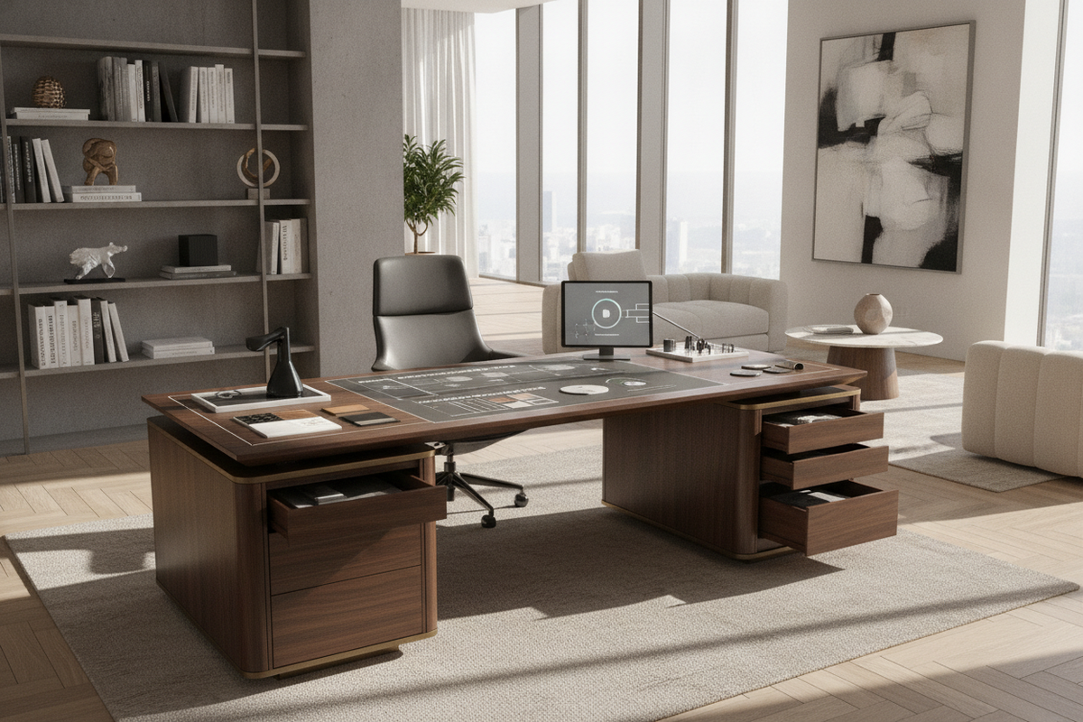 The Executive Desk Blueprint: Dimensional Fit, Storage Configurations, Material Selection, and Workspace Integration