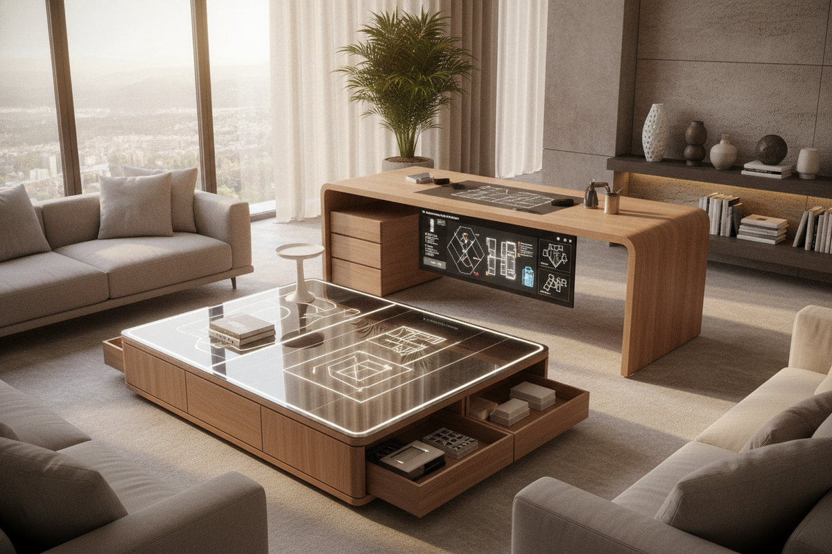 Table and Desk Blueprint: Structural Geometry, Surface Ergonomics, Multi-Use Footprints, and Storage Synergy
